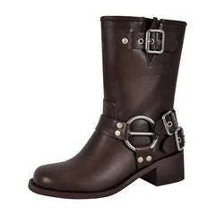Gothic Chic Motorcycle Ankle Boots