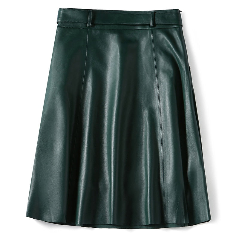 Chic Genuine Leather Skirts