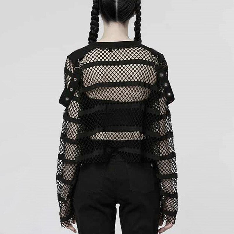 Punk Gothic Gothic Loose Tops