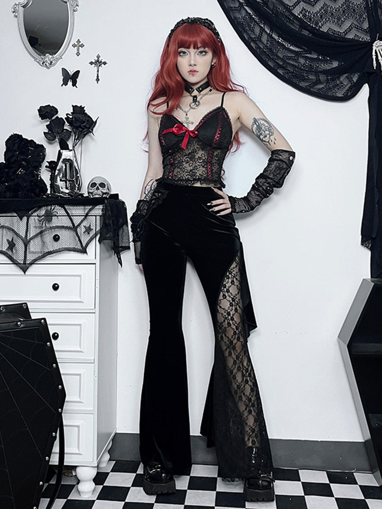 Punk Gothic Wide Leg Sweatpants