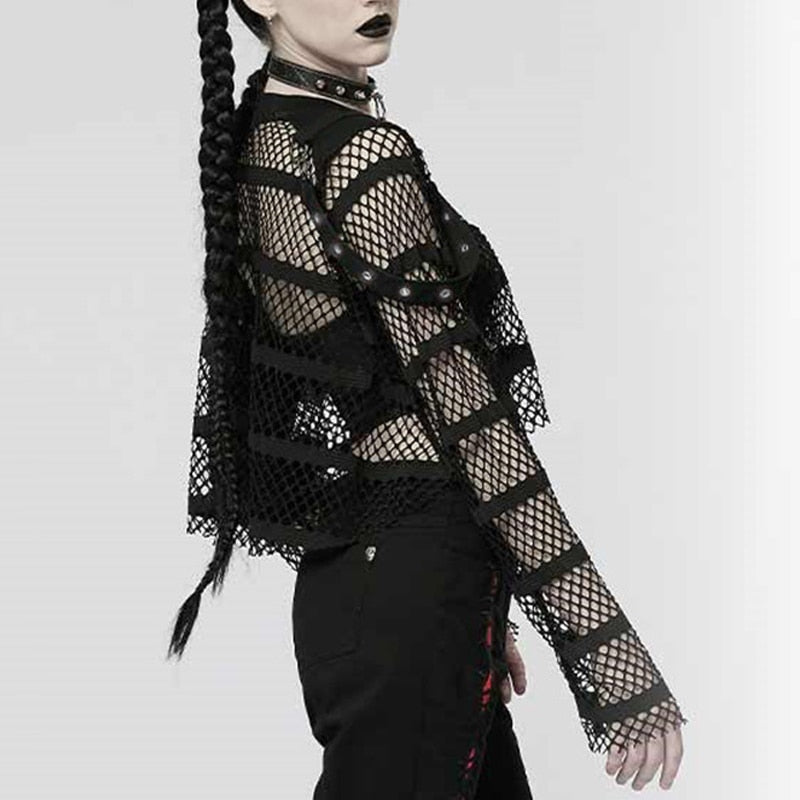 Punk Gothic Gothic Loose Tops