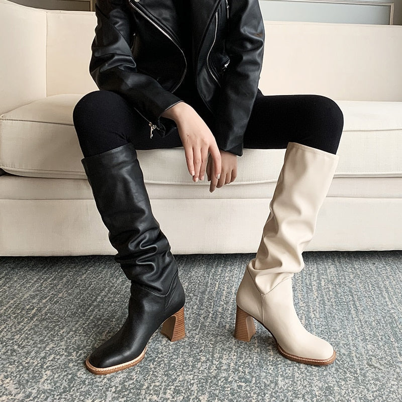 2023 Women Leather Boots