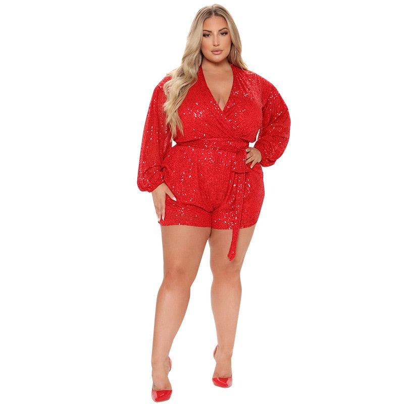 Sequin Jumpsuits Plus Size