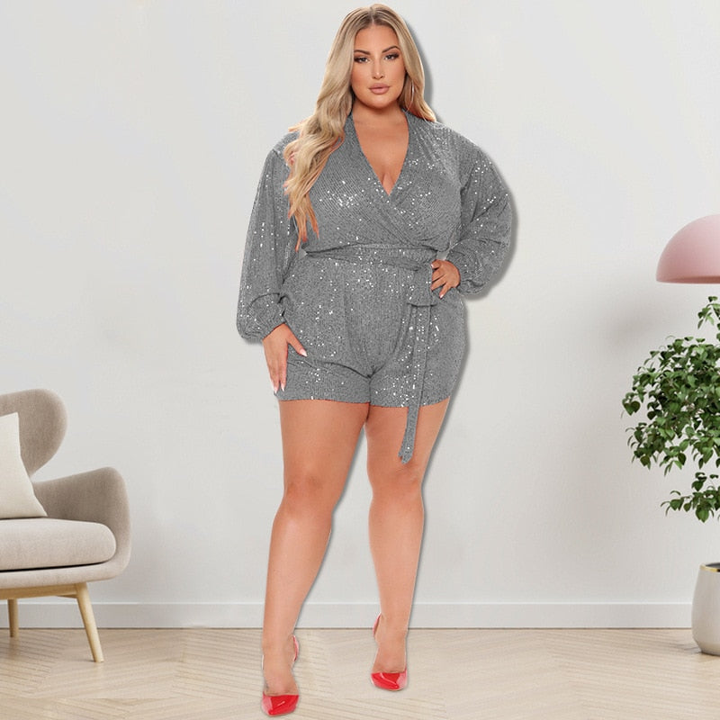 Sequin Jumpsuits Plus Size