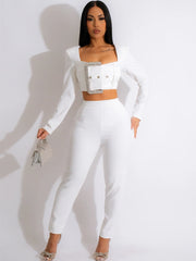 Celebrity Bandage Pants Suit