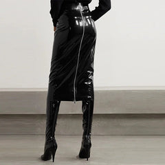 Latex Patent Leather Shiny Skirts