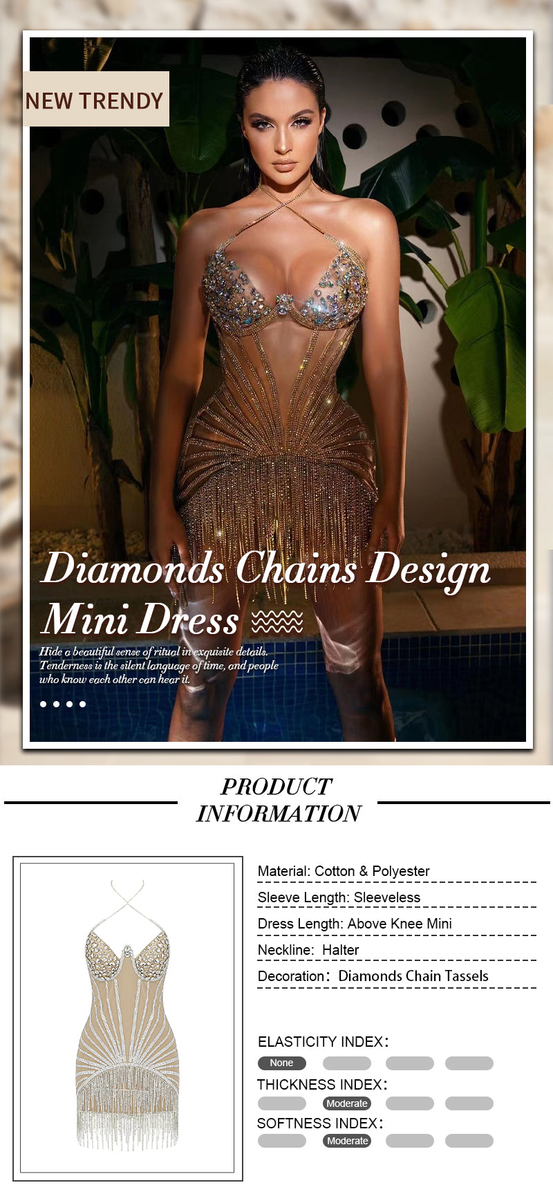 2022 Luxury Rhinestone Dress