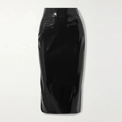 Latex Patent Leather Shiny Skirts