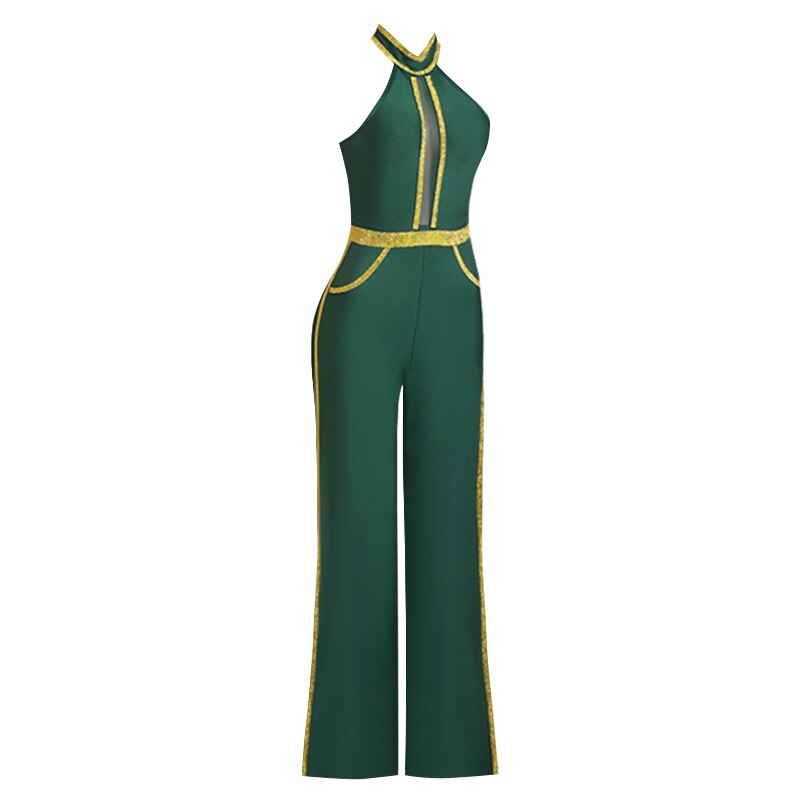 Chic Celebrity Glitter Bandage Jumpsuit