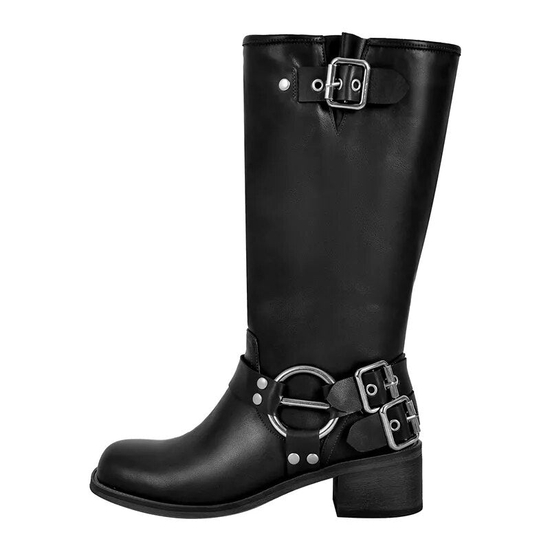 Gothic Chic Motorcycle Boots