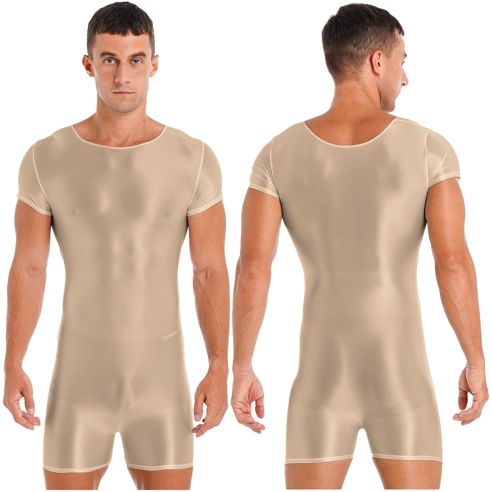 Mens Glossy Bodysuit Swimwear