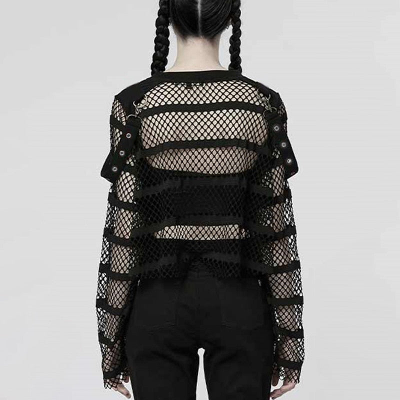 Punk Gothic Gothic Loose Tops