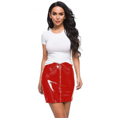 Patent Shiny Mini Leather Skirts