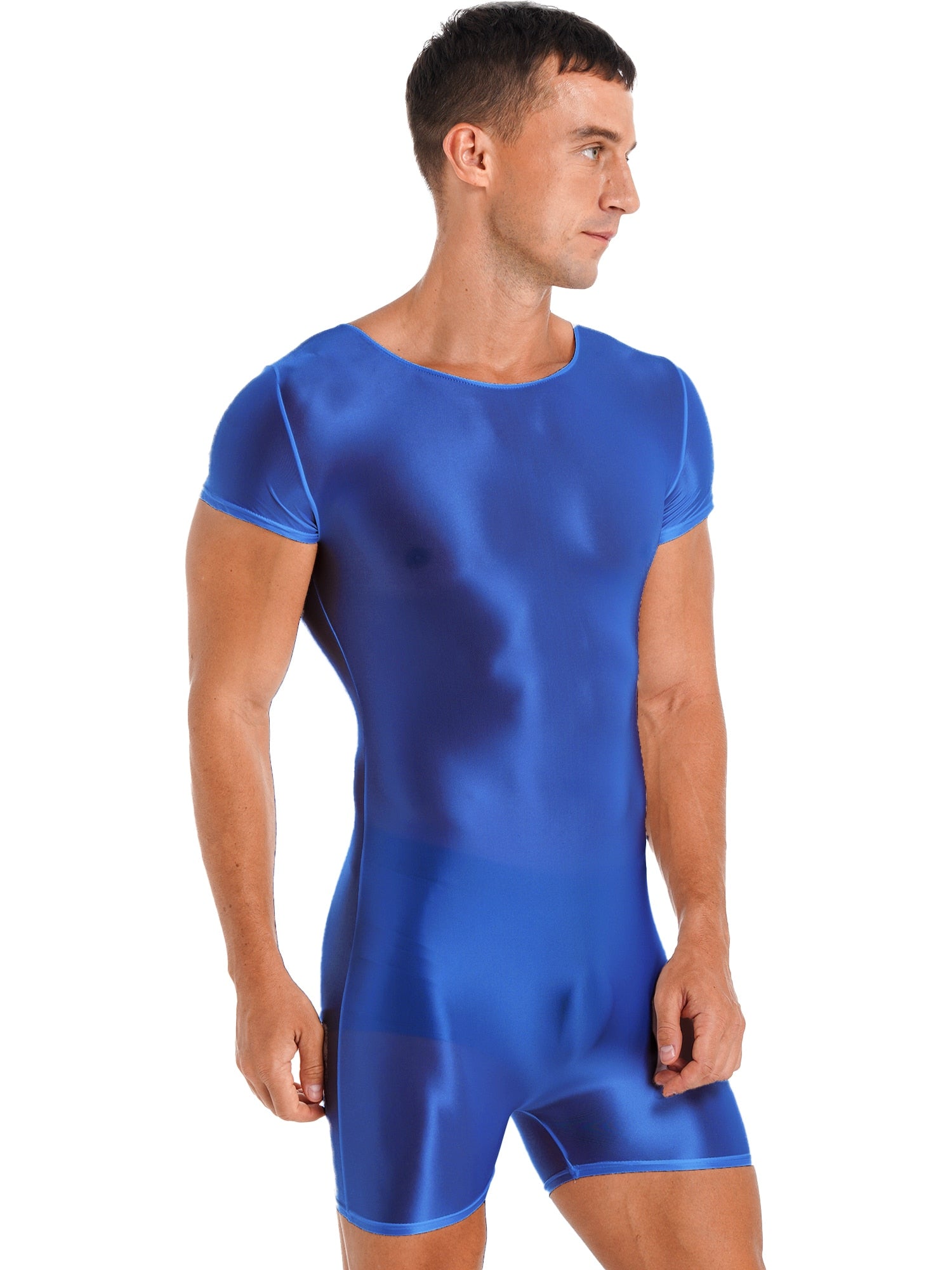 Mens Glossy Bodysuit Swimwear