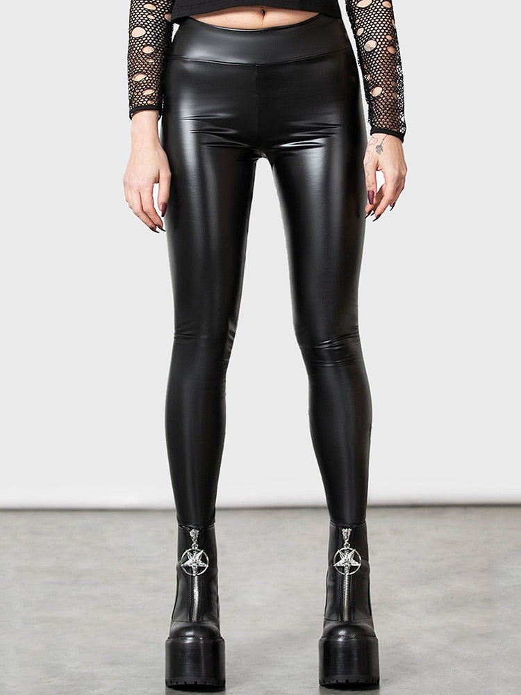 Sleek Glossy High Waist PVC Leggings