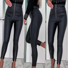 Sleek Stretch Bodycon Latex Trousers