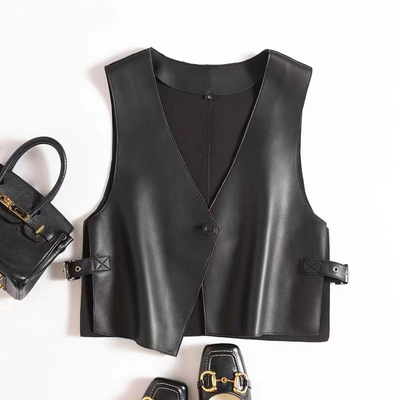 Chic Genuine Leather Vest