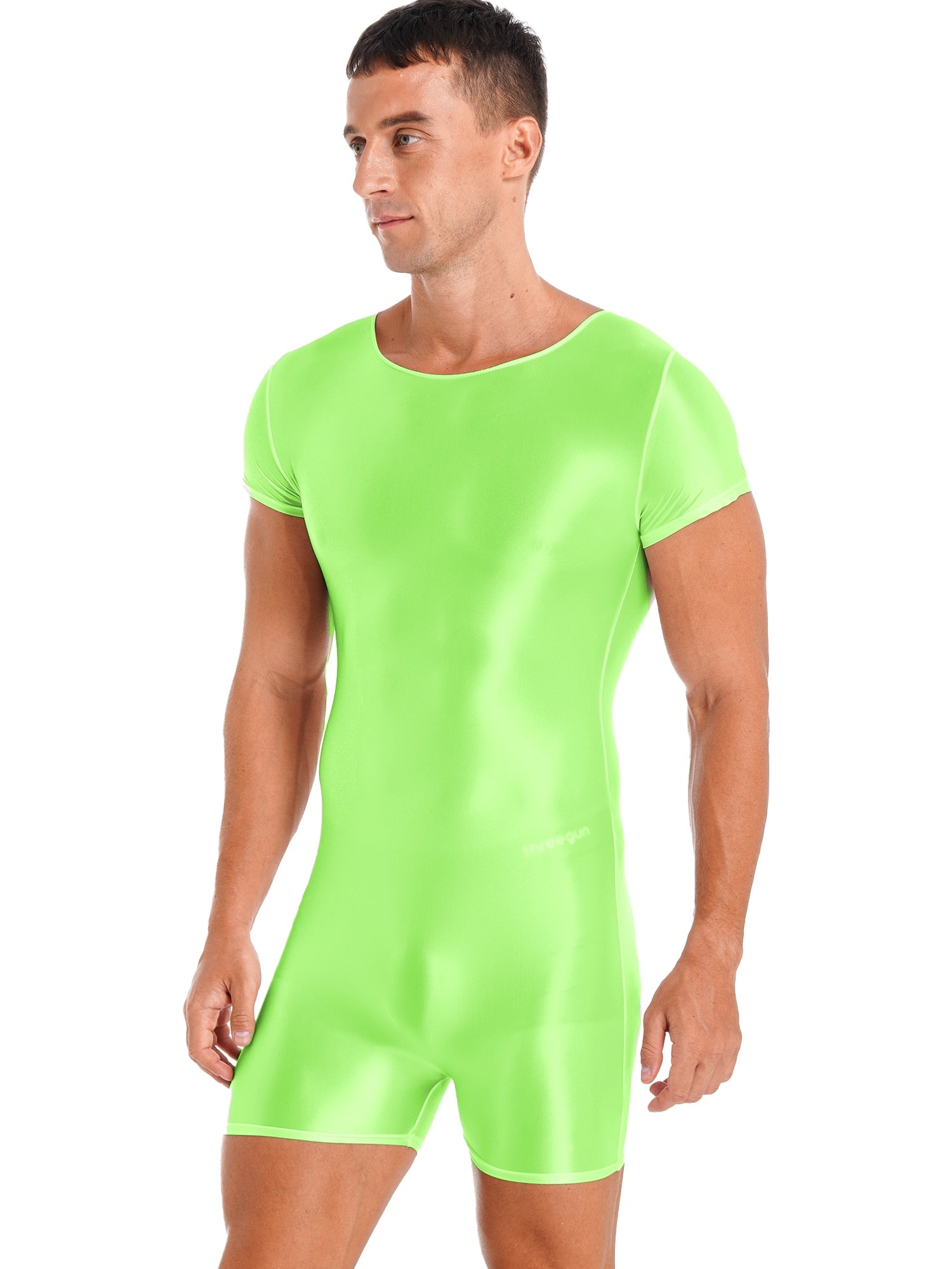 Mens Glossy Bodysuit Swimwear