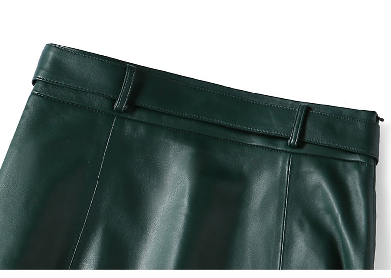 Chic Genuine Leather Skirts