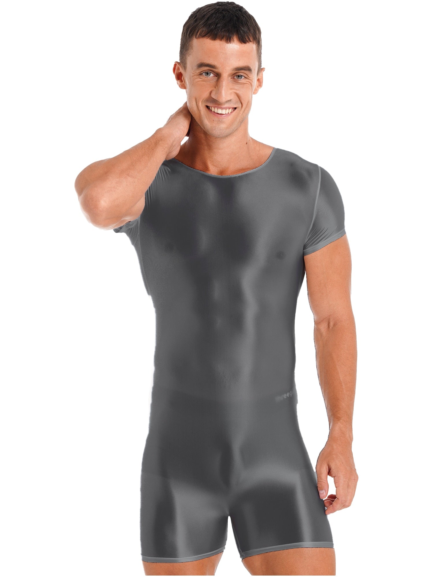 Mens Glossy Bodysuit Swimwear