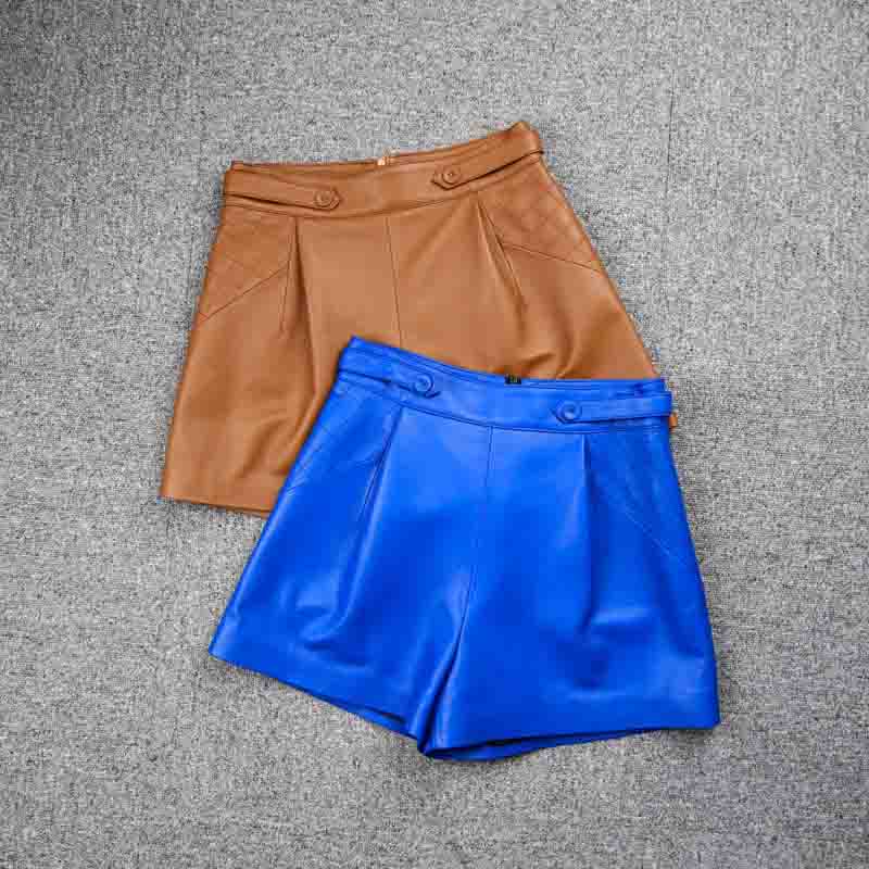 Chic Shorts Genuine Leather