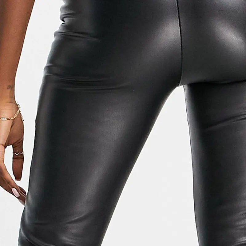 Sleek High-Waist Stretch Pencil Trousers