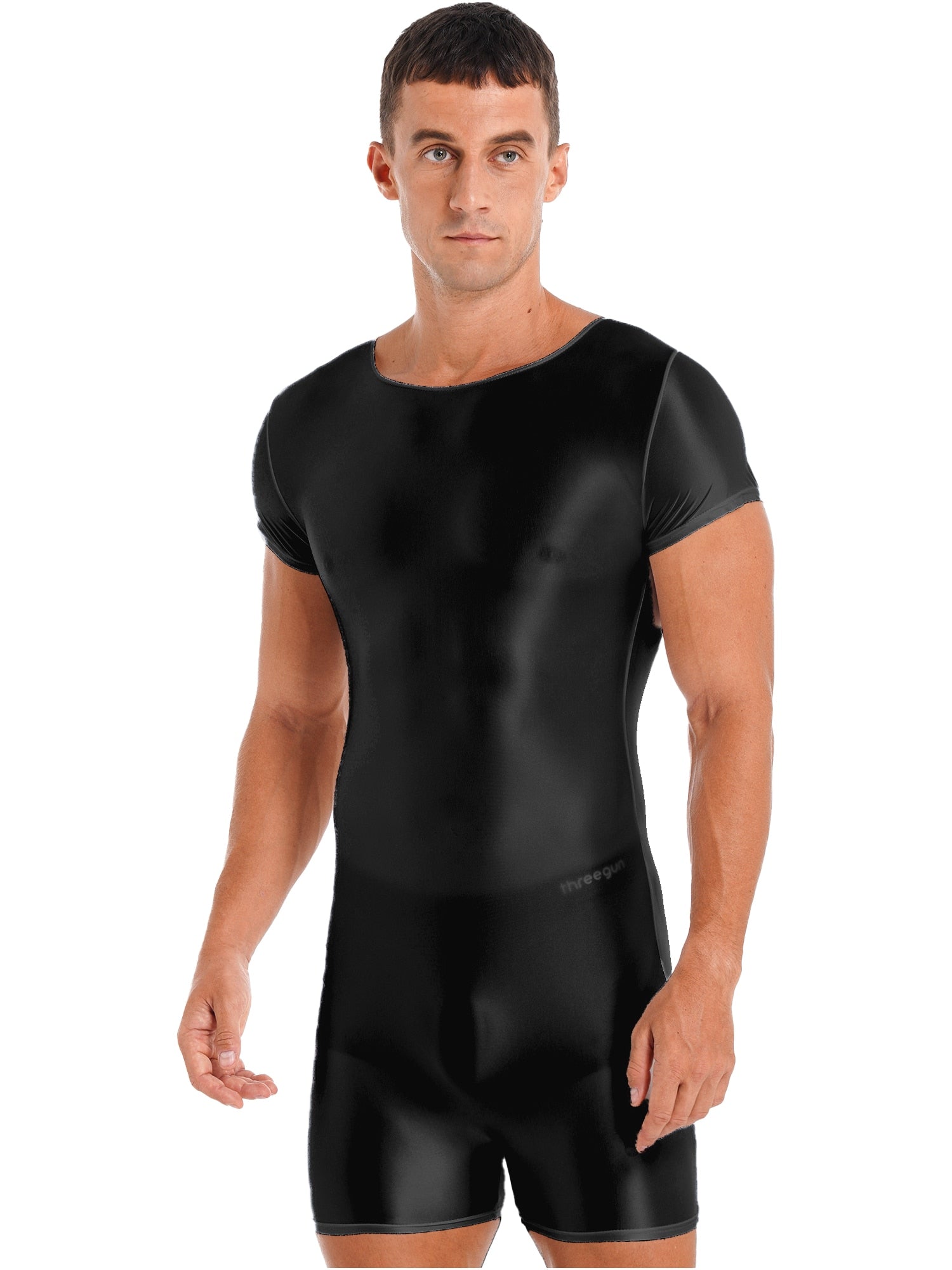 Mens Glossy Bodysuit Swimwear