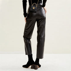 Chic Genuine Leather Trousers