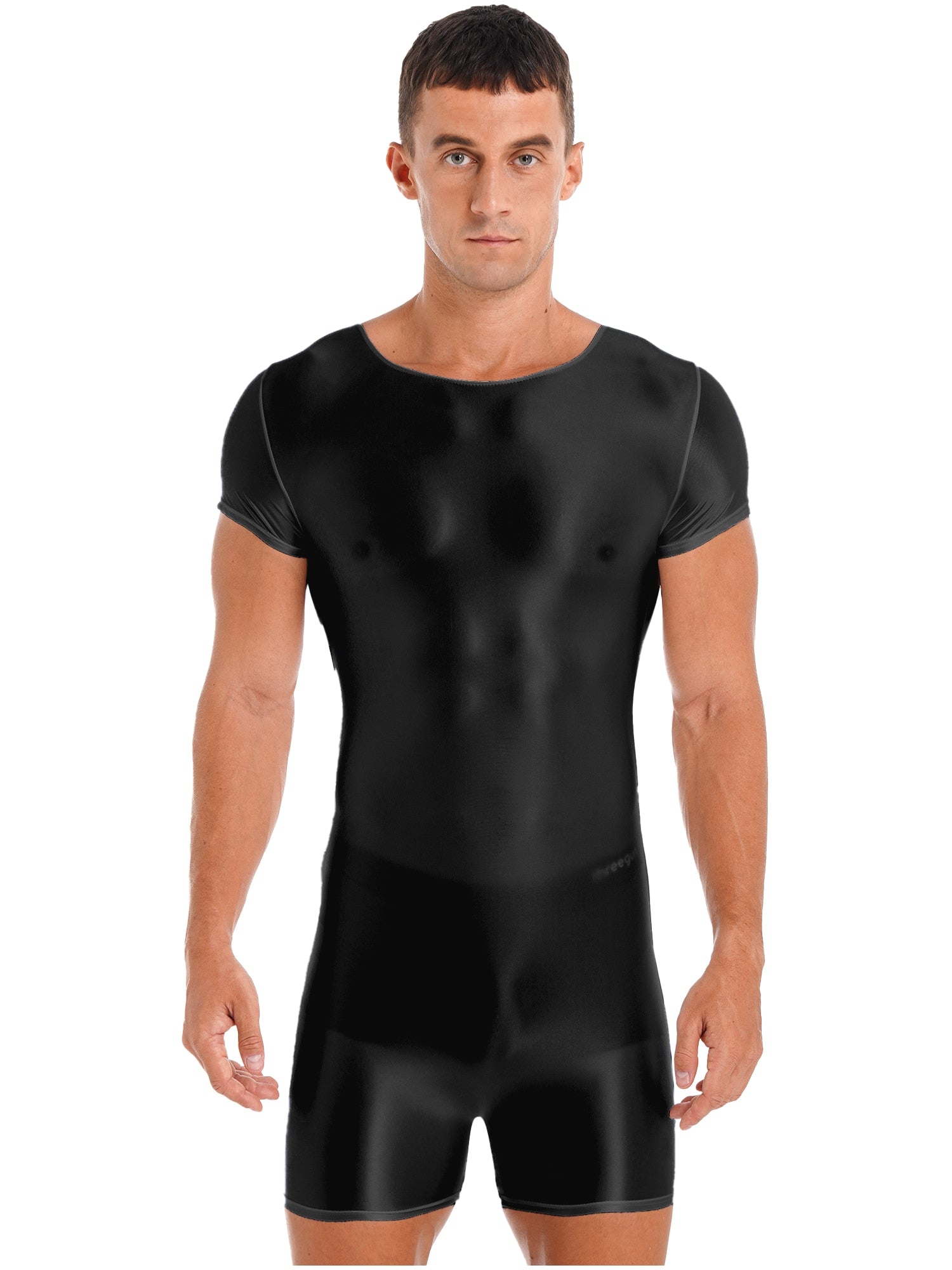 Mens Glossy Bodysuit Swimwear