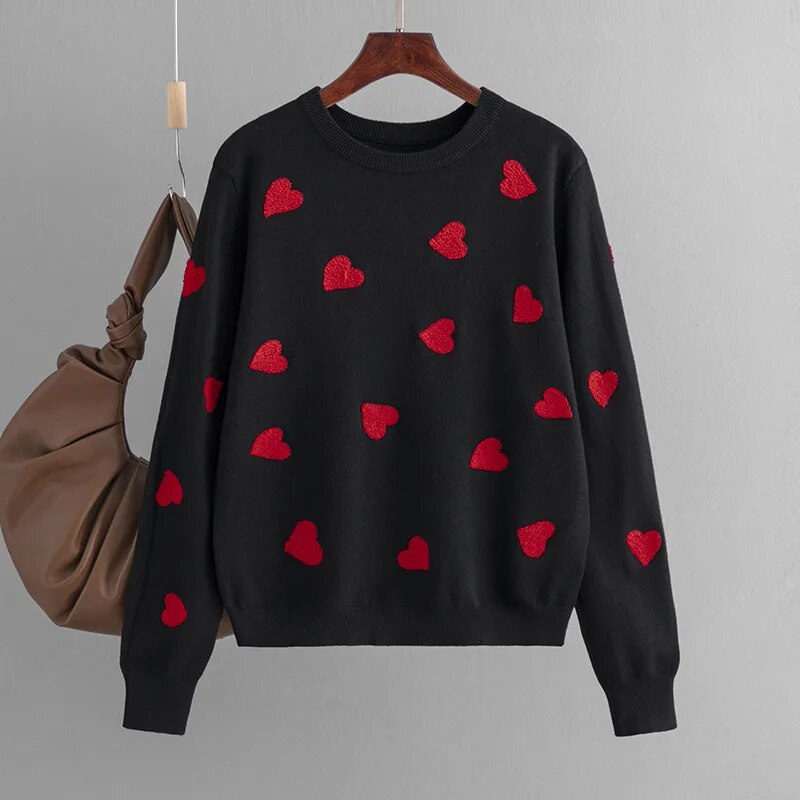 Chic Embroidered Knit Sweater