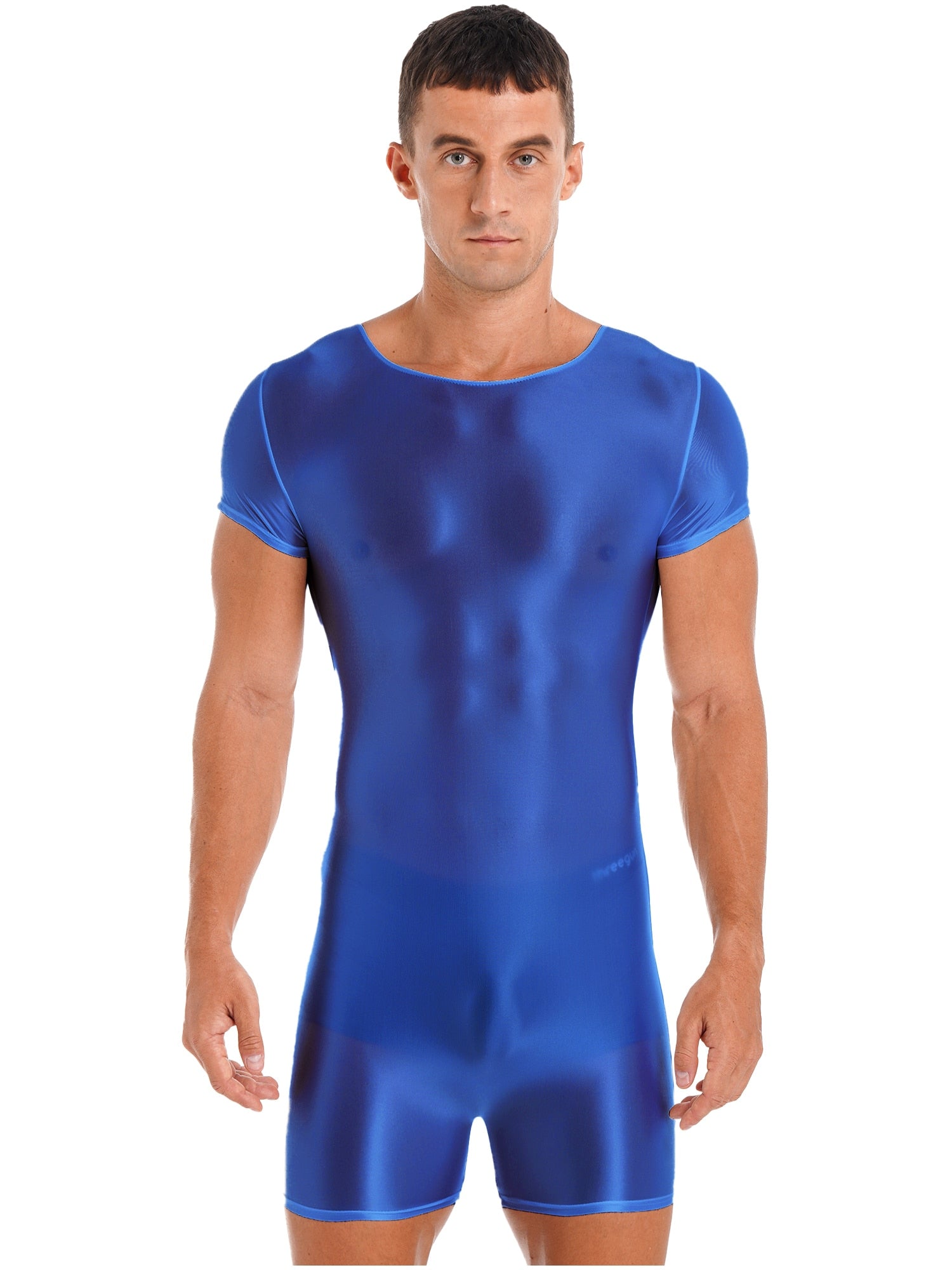 Mens Glossy Bodysuit Swimwear