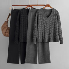Stylish French Knit Sweater Set