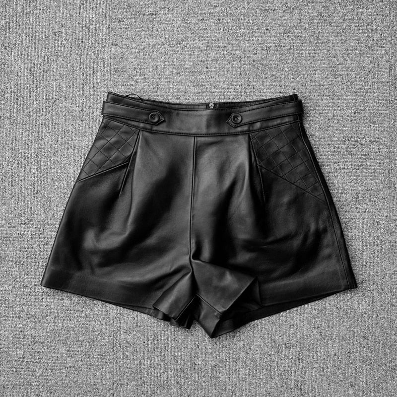 Chic Shorts Genuine Leather