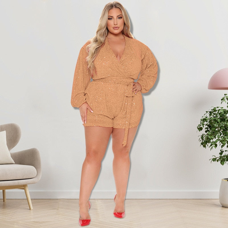 Sequin Jumpsuits Plus Size