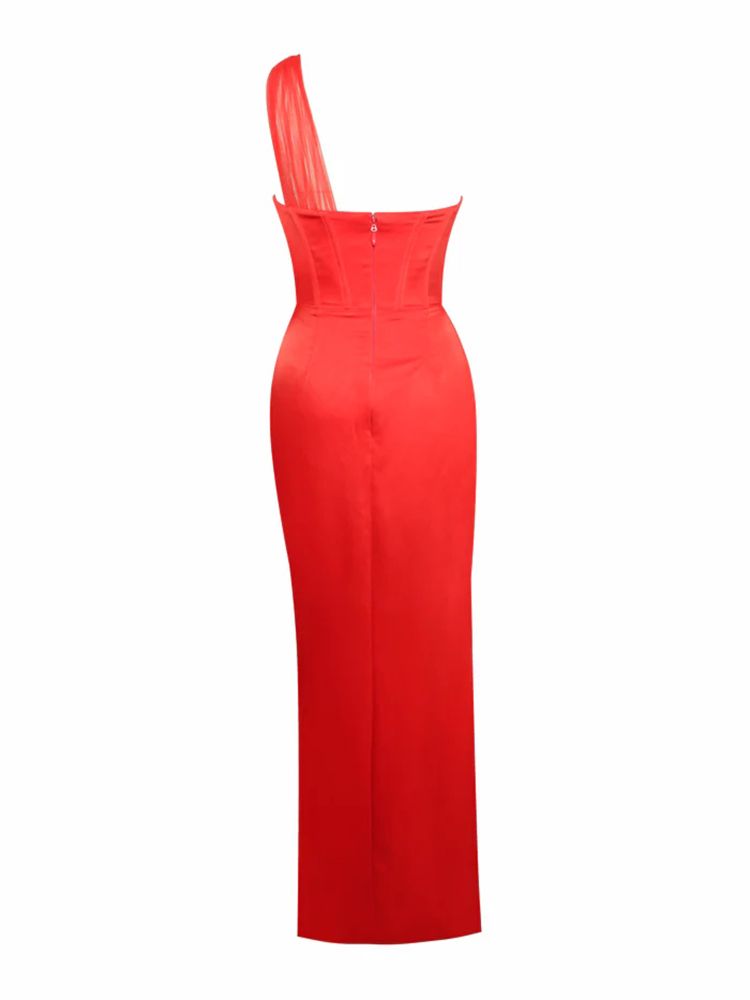 Sleeveless High Split Evening Maxi Dress