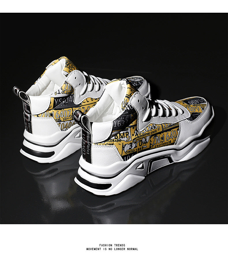 Graffiti Canvas High Top Sneakers