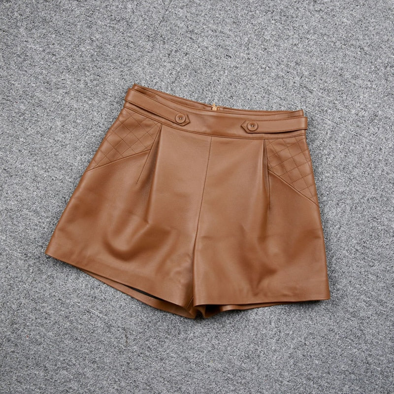 Chic Shorts Genuine Leather