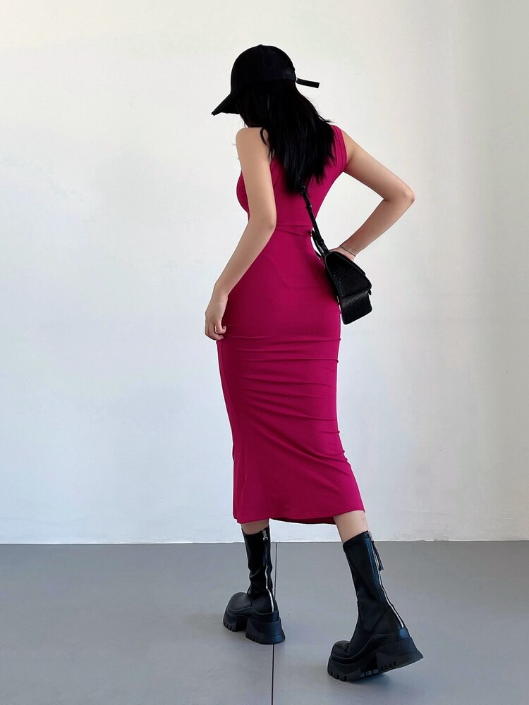 Shoulder Strap Slim Tank Dresses