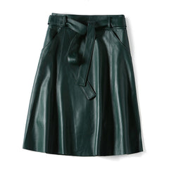 Chic Genuine Leather Skirts