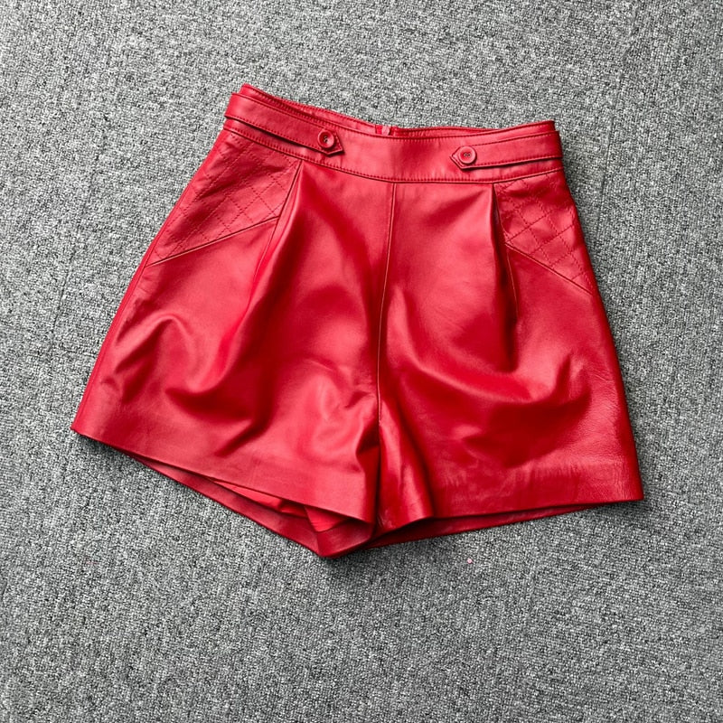 Chic Shorts Genuine Leather