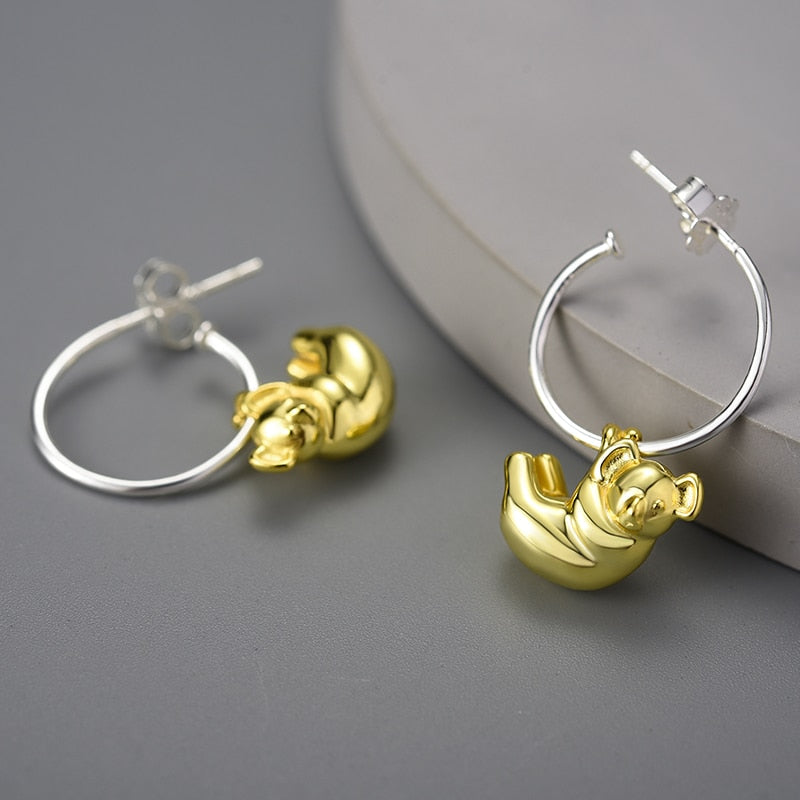 Round Hoop Earrings