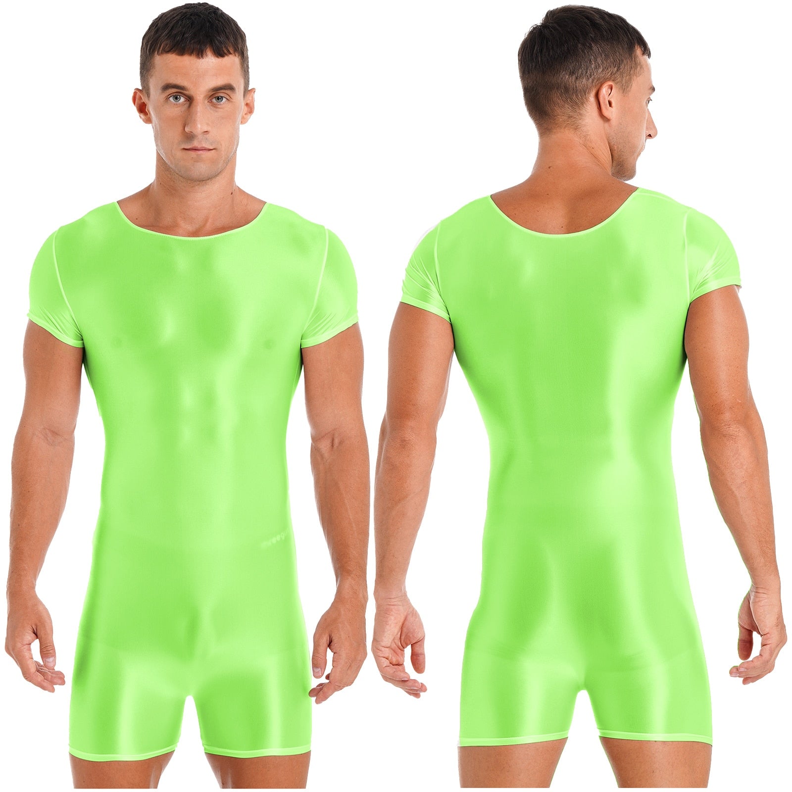 Mens Glossy Bodysuit Swimwear