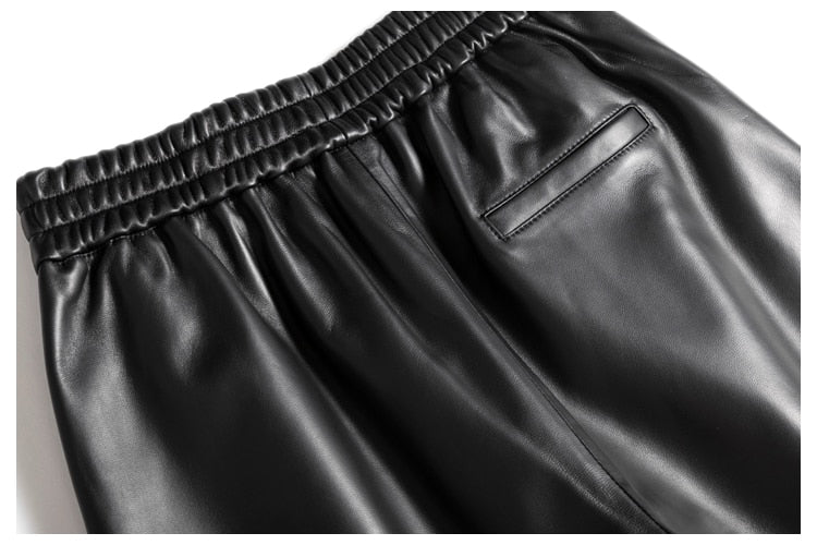 Genuine Leather Bermuda Shorts