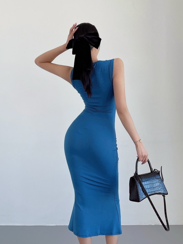 Shoulder Strap Slim Tank Dresses