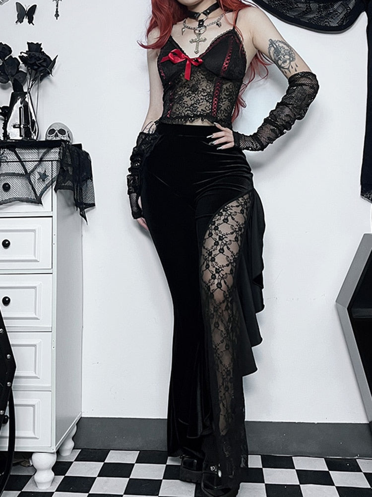 Punk Gothic Wide Leg Sweatpants