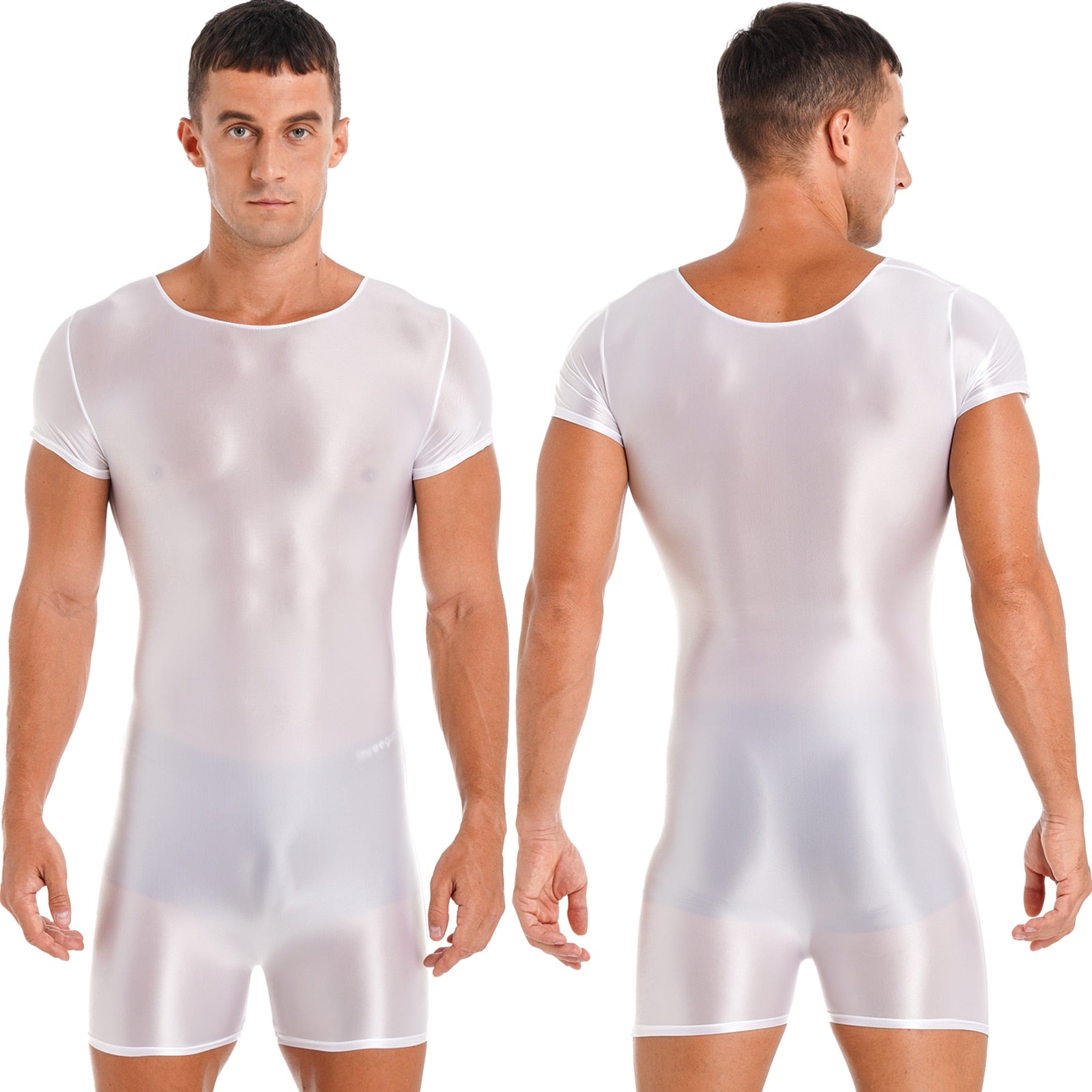 Mens Glossy Bodysuit Swimwear