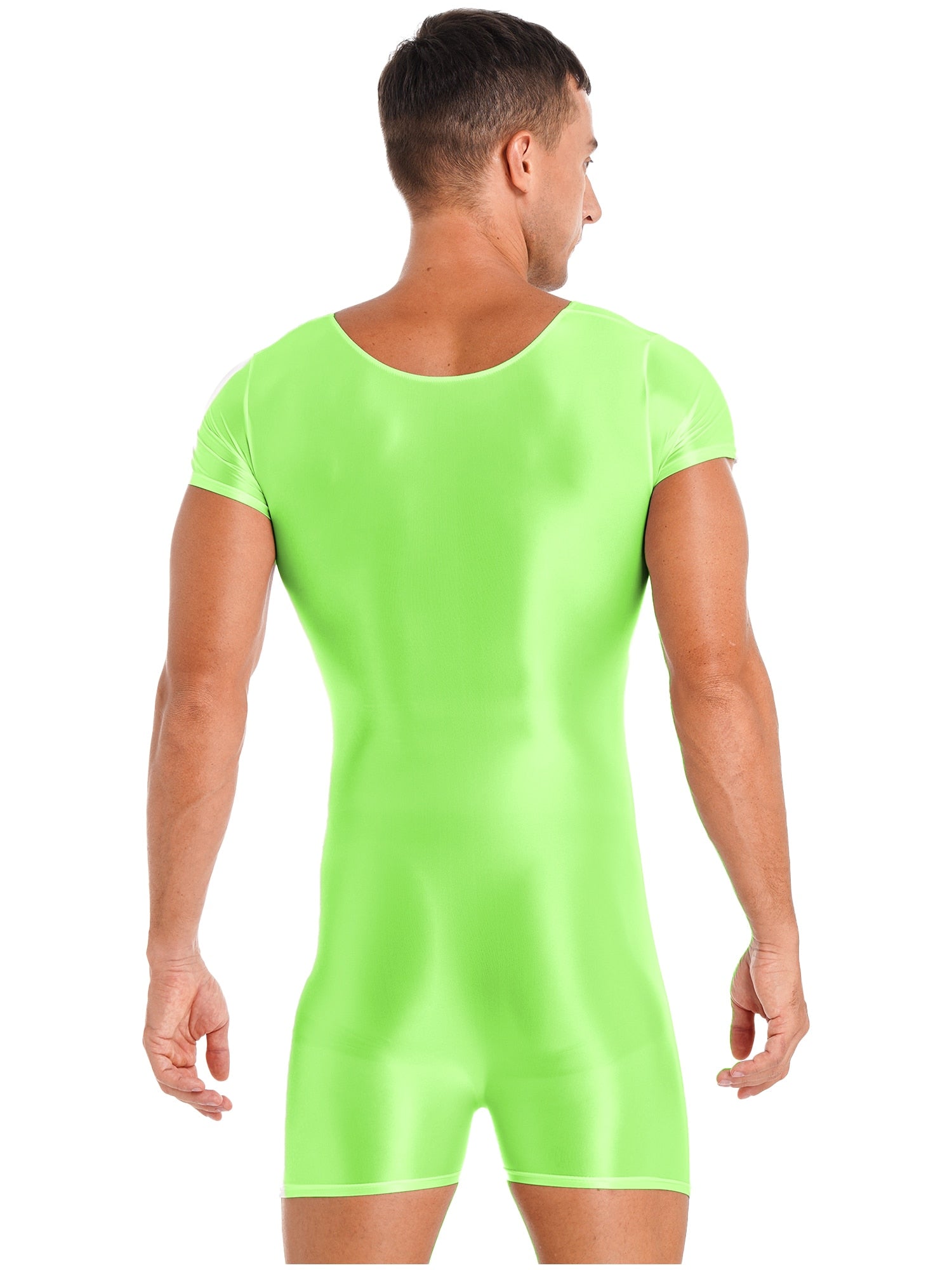 Mens Glossy Bodysuit Swimwear