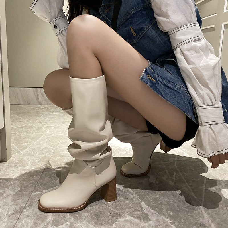 2023 Women Leather Boots