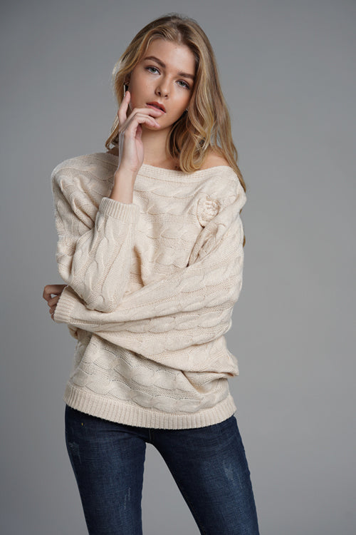 Ticket to Cozy Rose Knit Sweater - 2 Colors