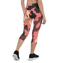 Camo Pink Capri Leggings